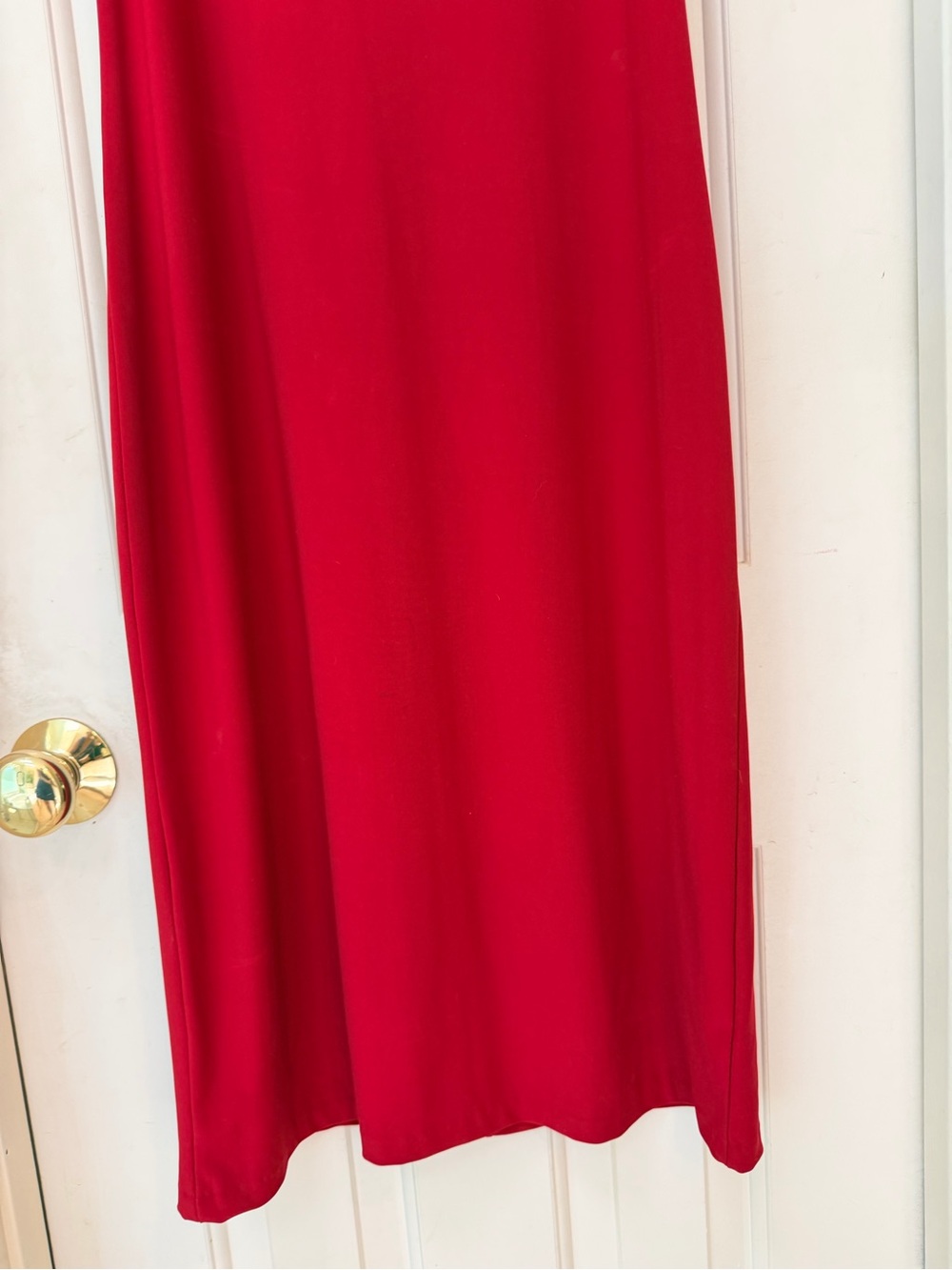 Norma Kamali Sleeveless Red Knit Midi Dress - Classic Fitted Stretch, Sz S - Picture 5 of 15